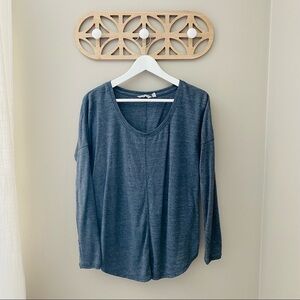 Athleta Long Sleeve Top Gray Sz Small